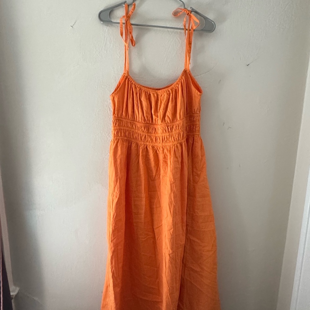 Madison Mathews Orange Dress